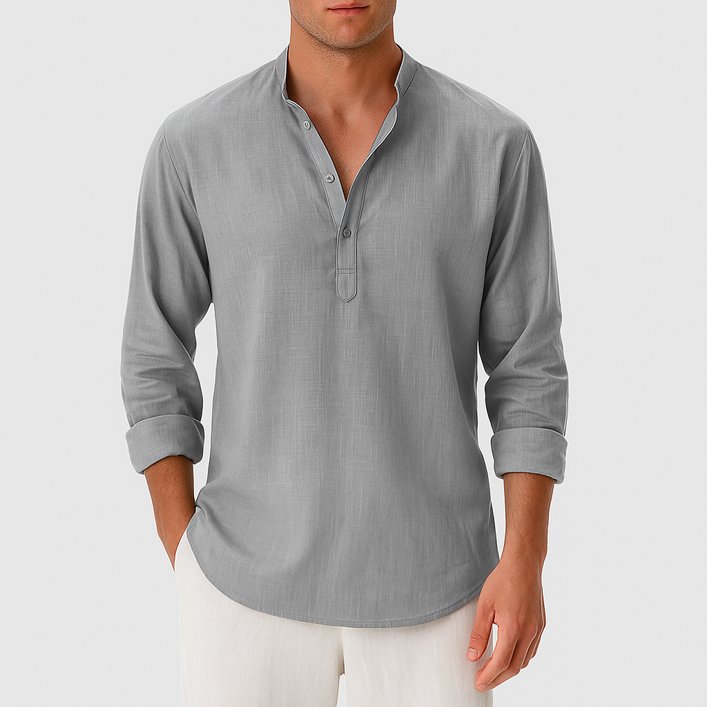 LUXEOUTFIT | Longline Linen Shirt