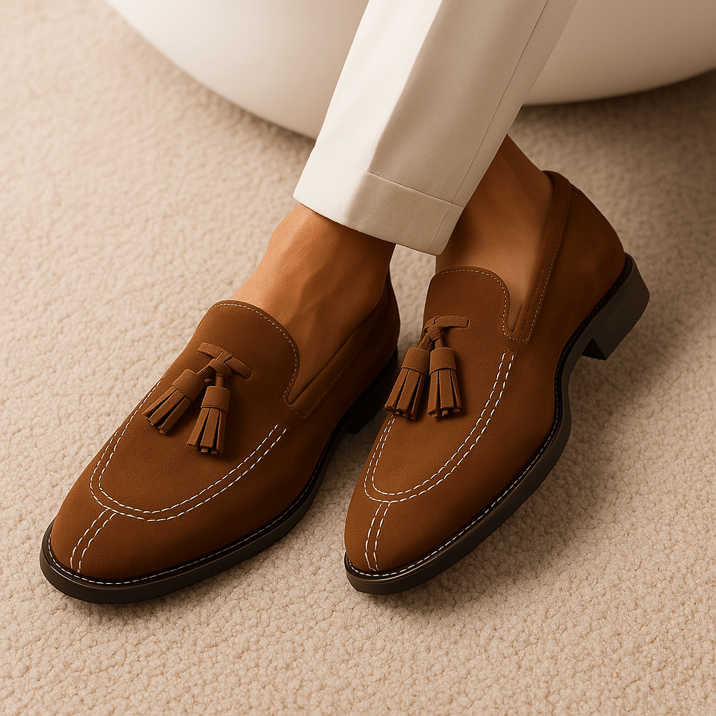 LUXEOUTFIT | Low-Cut Leather Tassel Loafers