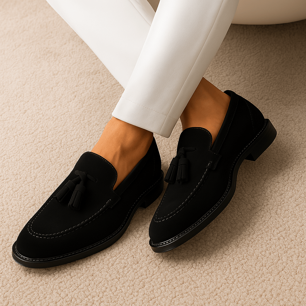 LUXEOUTFIT | Low-Cut Leather Tassel Loafers