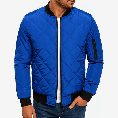 LUXEOUTFIT | Quilted Diamond Bomber Jacket