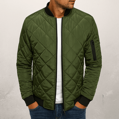 LUXEOUTFIT | Quilted Diamond Bomber Jacket