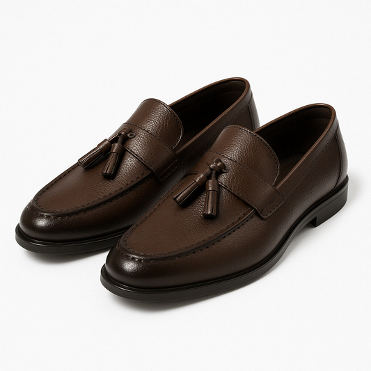 LUXEOUTFIT | Relaxed Fit Leather Loafers