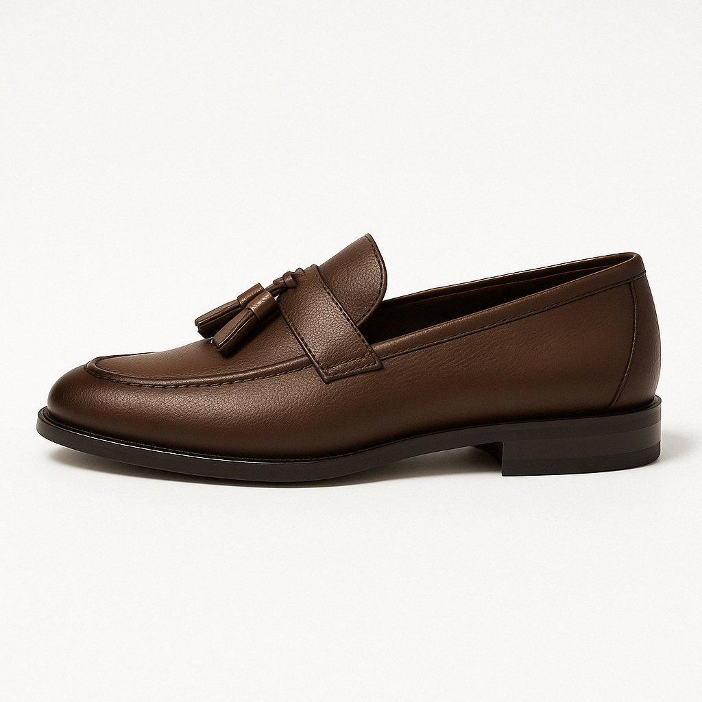 LUXEOUTFIT | Relaxed Fit Leather Loafers