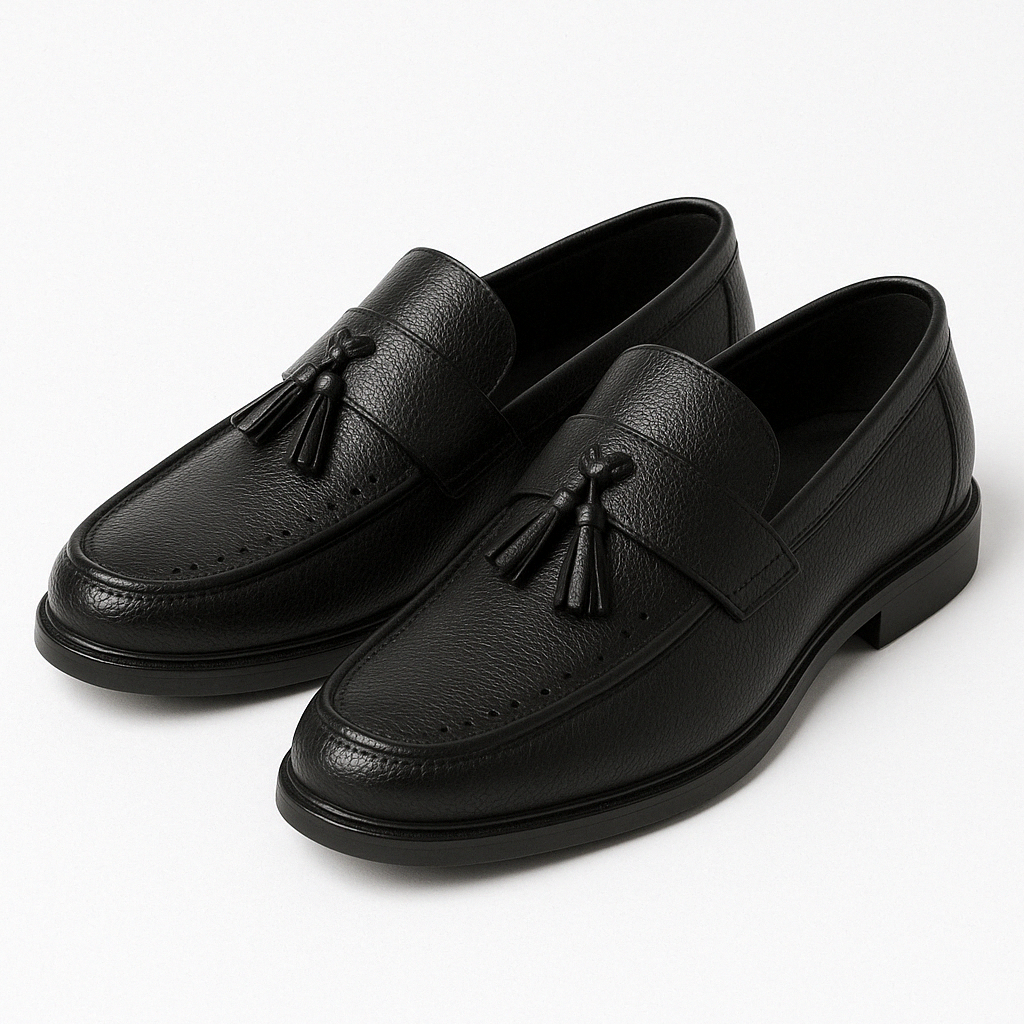 LUXEOUTFIT | Relaxed Fit Leather Loafers