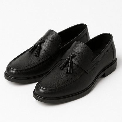 LUXEOUTFIT | Relaxed Fit Leather Loafers