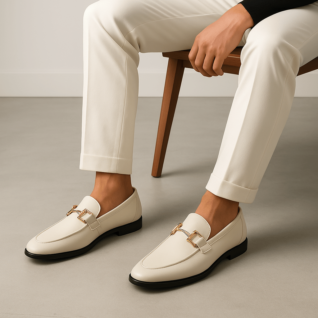 LUXEOUTFIT | Sculpted Suede Horsebit Loafers