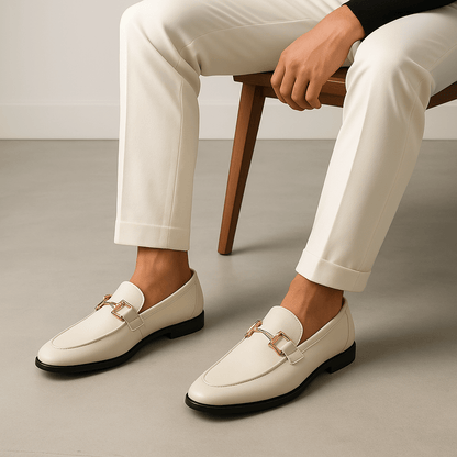 LUXEOUTFIT | Sculpted Suede Horsebit Loafers