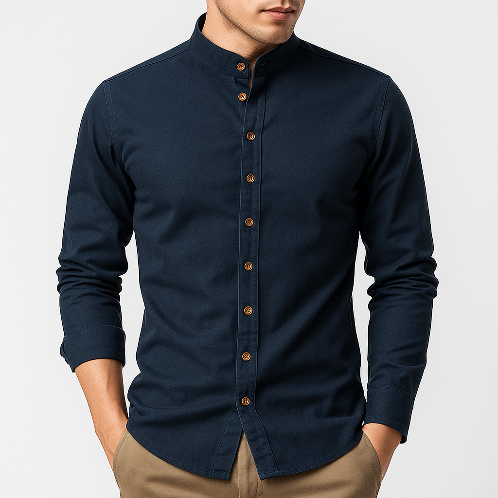 LUXEOUTFIT | Stand Collar Shirt