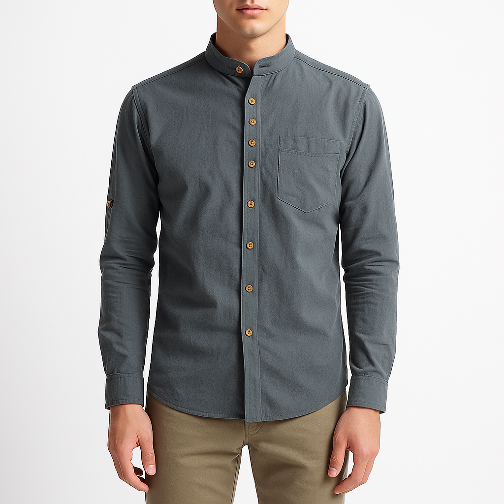 LUXEOUTFIT | Stand Collar Shirt
