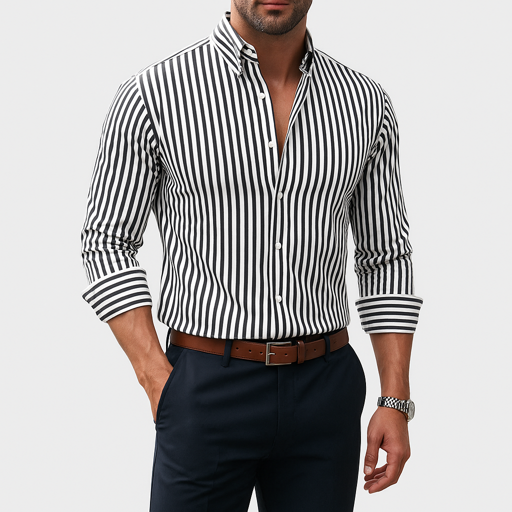 LUXEOUTFIT | Striped Overshirt