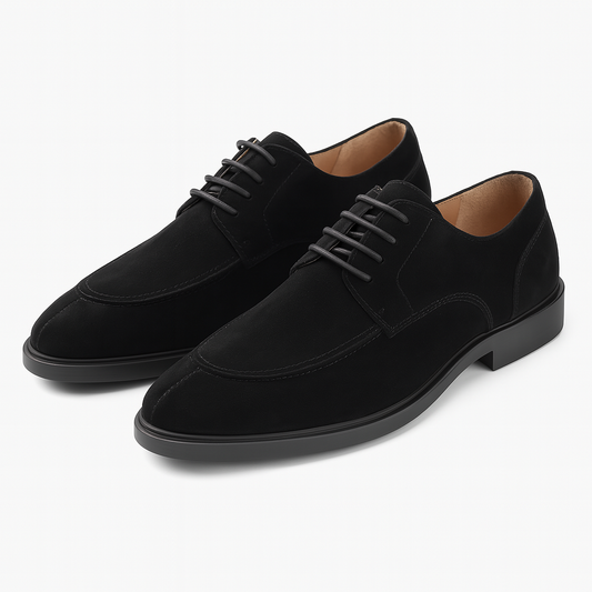 LUXEOUTFIT | Suede Lace-Up Derby Shoes