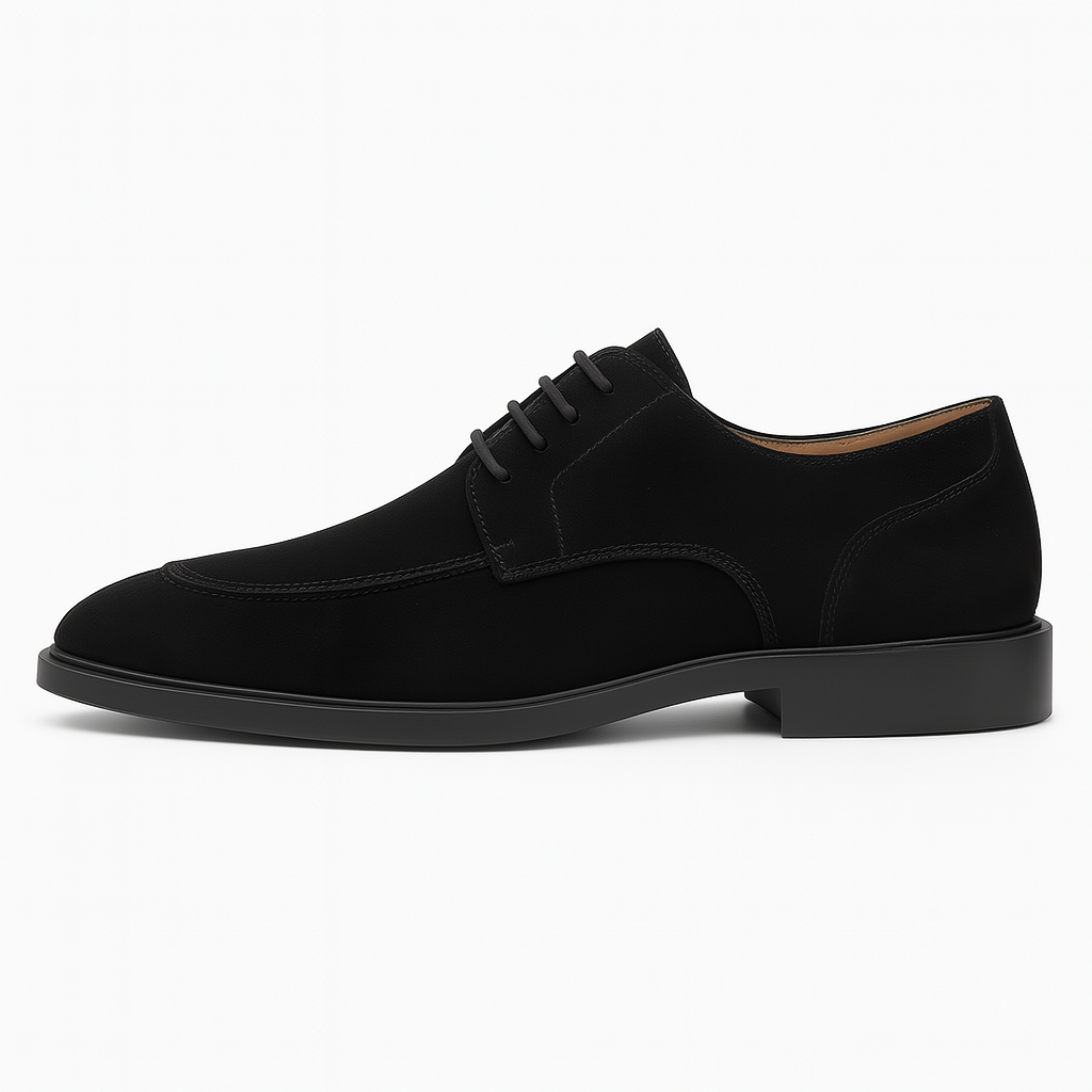 LUXEOUTFIT | Suede Lace-Up Derby Shoes
