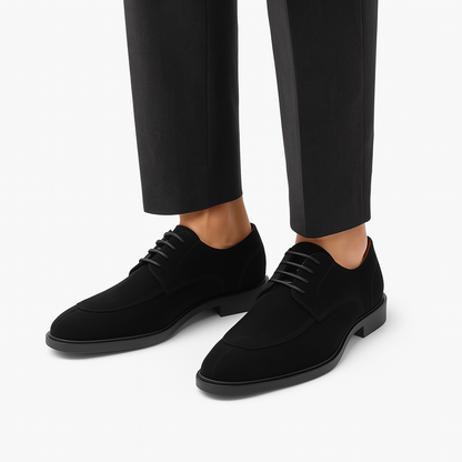 LUXEOUTFIT | Suede Lace-Up Derby Shoes