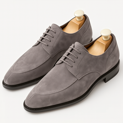 LUXEOUTFIT | Suede Lace-Up Derby Shoes