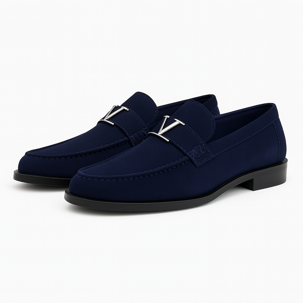 LUXEOUTFIT | Vellini Suede Buckle Loafers