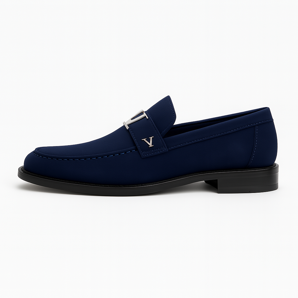 LUXEOUTFIT | Vellini Suede Buckle Loafers