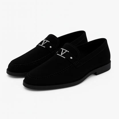 LUXEOUTFIT | Vellini Suede Buckle Loafers