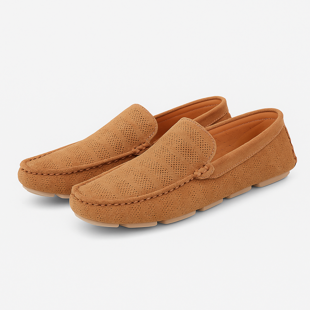 Luxeoutfit | Buckled Contrast Leather Loafers