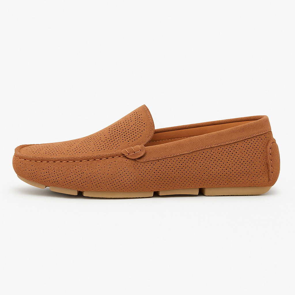 Luxeoutfit | Buckled Contrast Leather Loafers