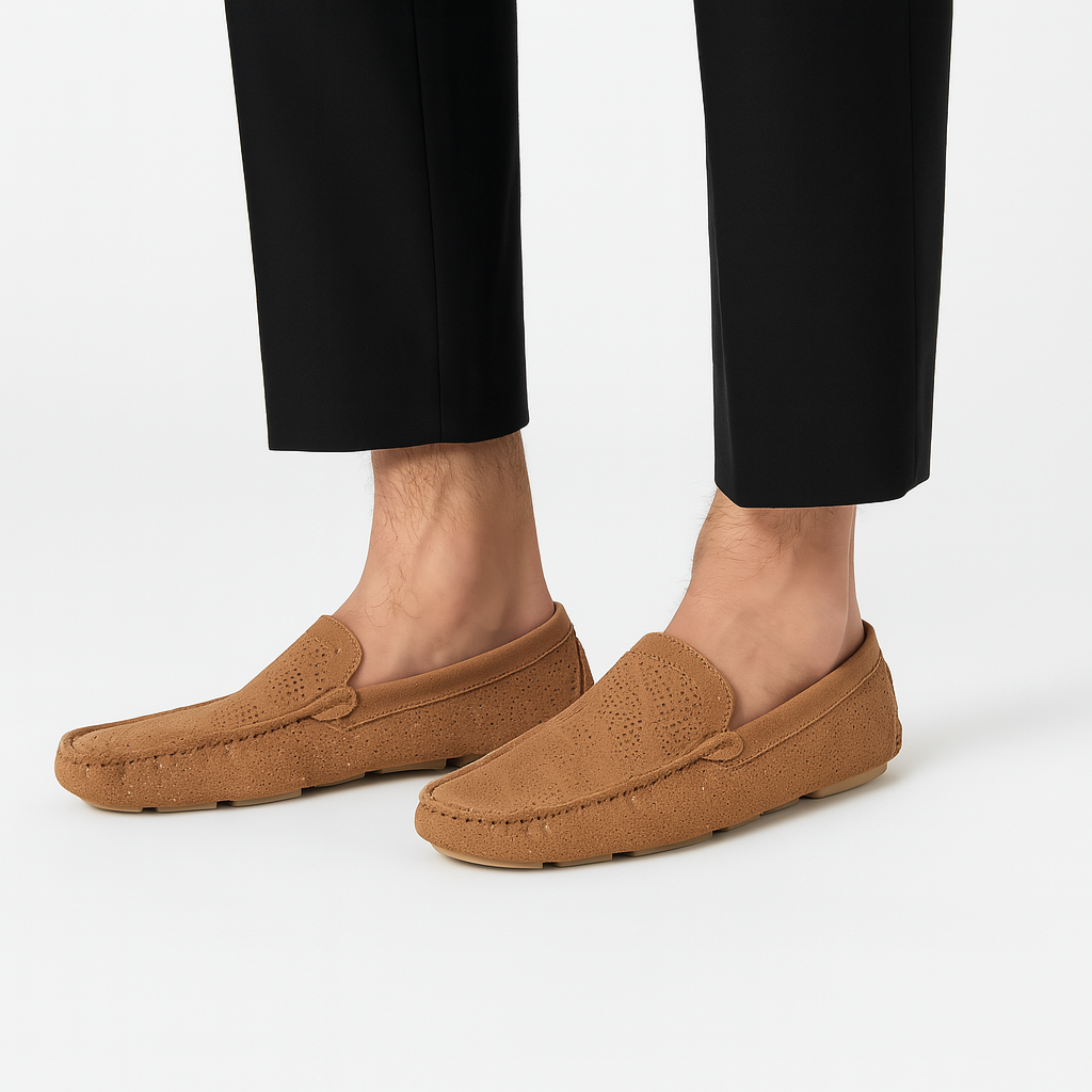 Luxeoutfit | Buckled Contrast Leather Loafers
