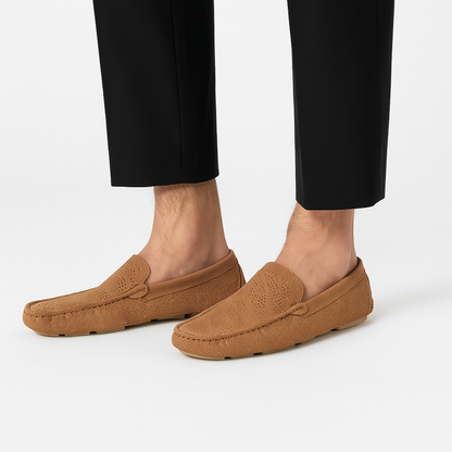 Luxeoutfit | Buckled Contrast Leather Loafers