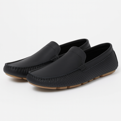 Luxeoutfit | Buckled Contrast Leather Loafers