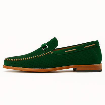 Luxeoutfit | Buckled Perforated Casual Loafers