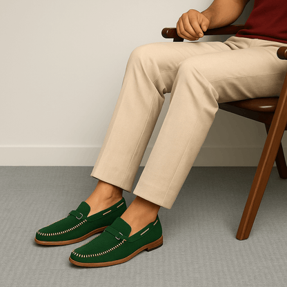Luxeoutfit | Buckled Perforated Casual Loafers