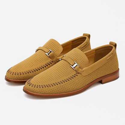Luxeoutfit | Buckled Perforated Casual Loafers