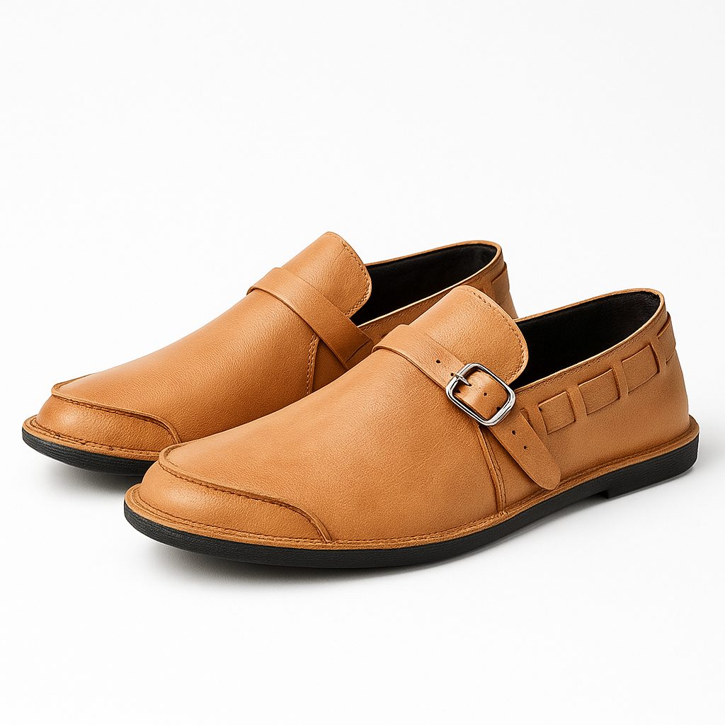Luxeoutfit | Buckled Polished Leather Loafers