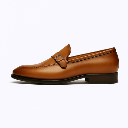 Luxeoutfit | Buckled Vegan Leather Loafers