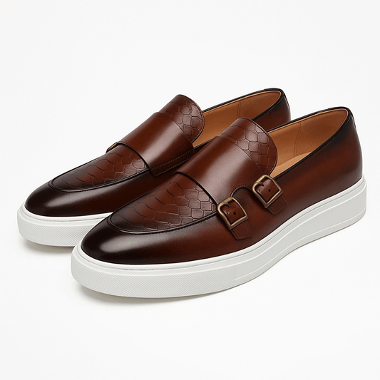 Luxeoutfit | Croc Buckle Leather Loafers