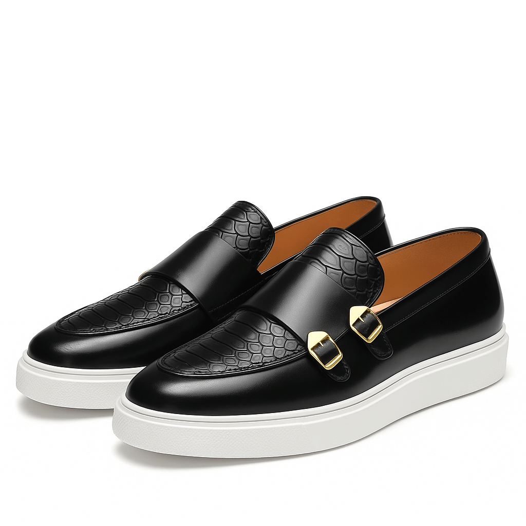 Luxeoutfit | Croc Buckle Leather Loafers