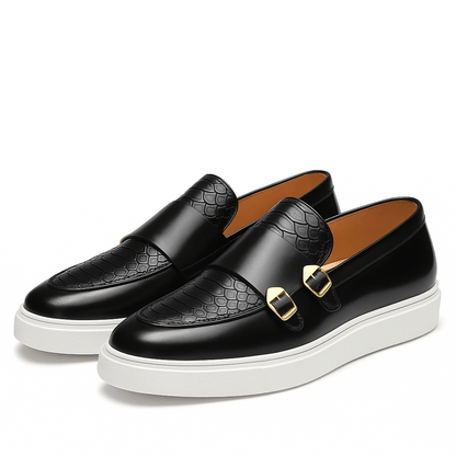 Luxeoutfit | Croc Buckle Leather Loafers