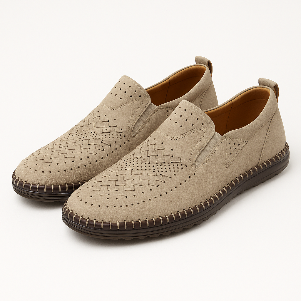 Luxeoutfit | Perforated Leather Comfort Loafers