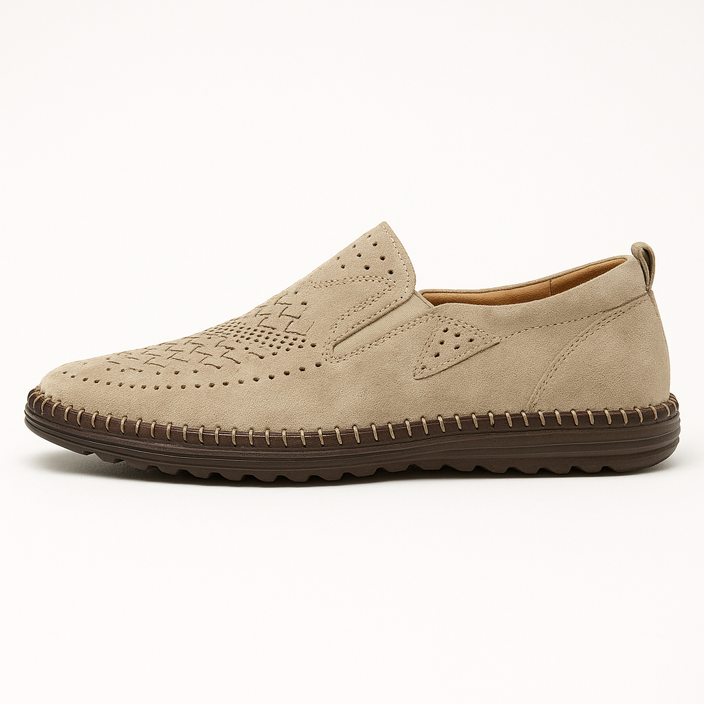 Luxeoutfit | Perforated Leather Comfort Loafers