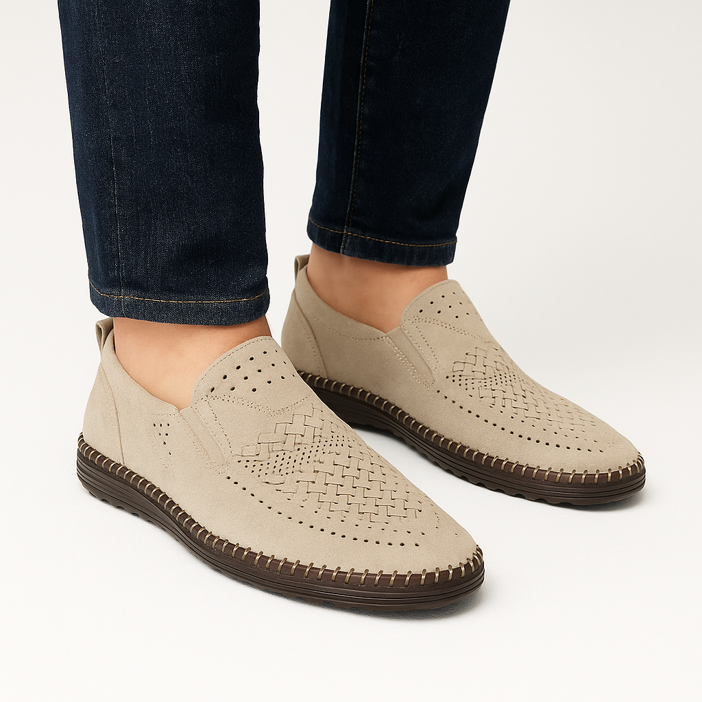 Luxeoutfit | Perforated Leather Comfort Loafers