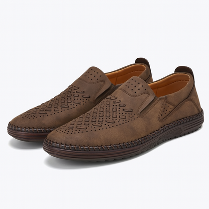 Luxeoutfit | Perforated Leather Comfort Loafers