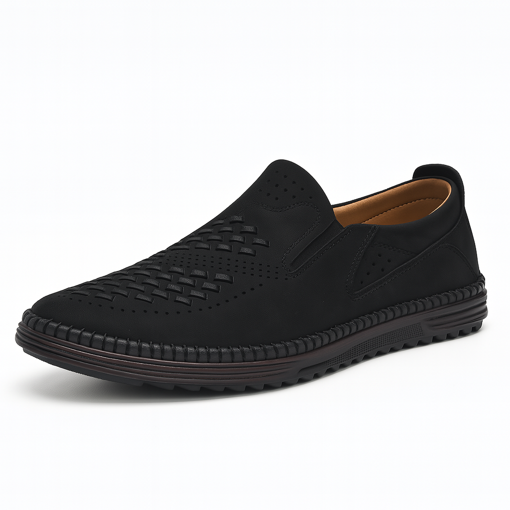 Luxeoutfit | Perforated Leather Comfort Loafers