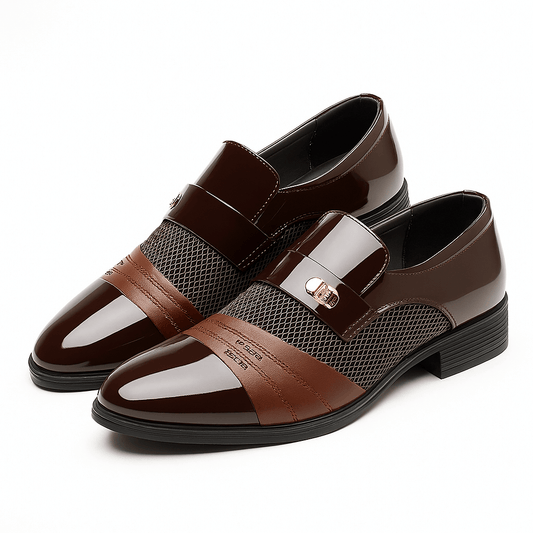 Luxeoutfit | Pointed Oxford Slip-On Loafers