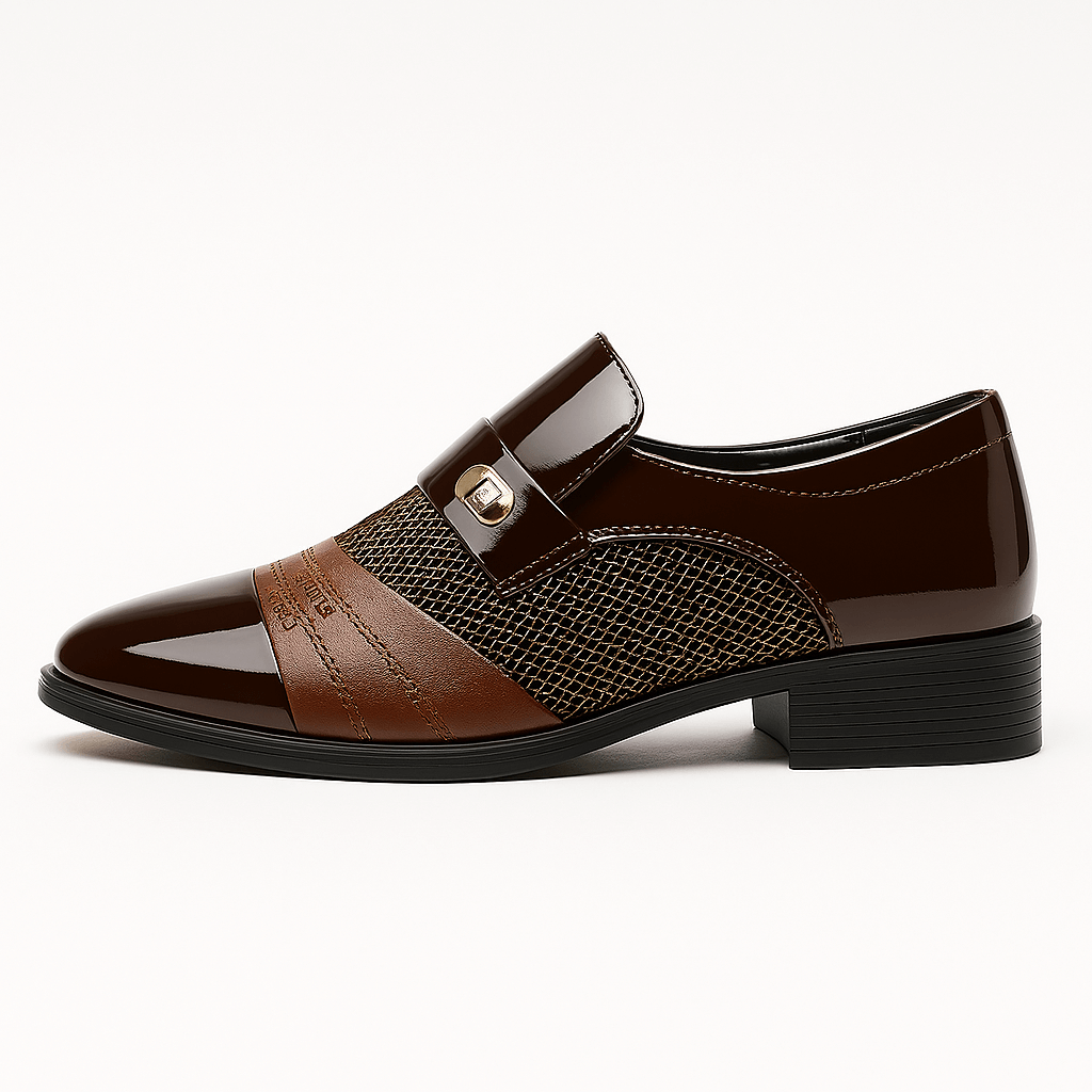Luxeoutfit | Pointed Oxford Slip-On Loafers