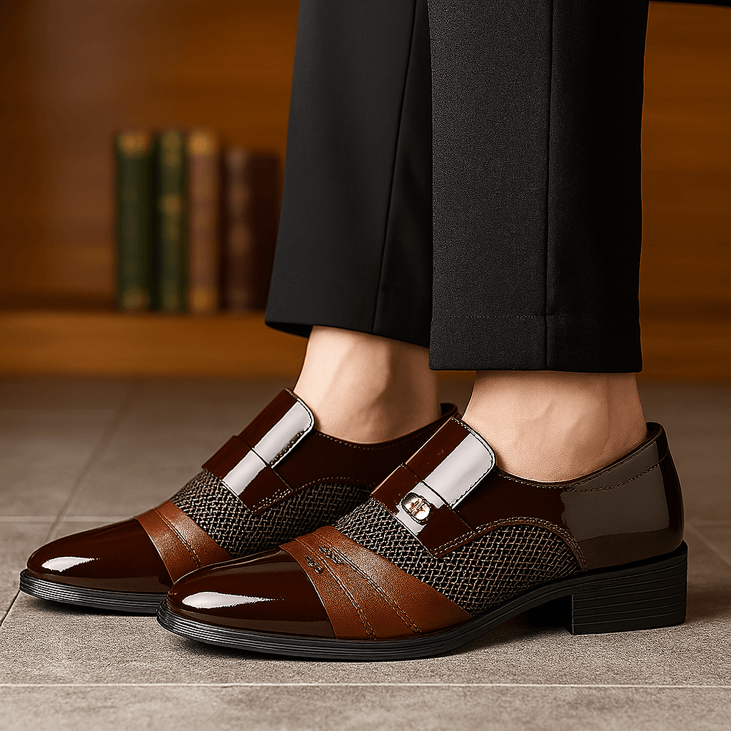 Luxeoutfit | Pointed Oxford Slip-On Loafers