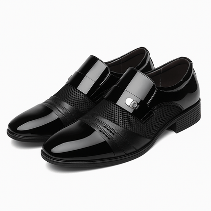 Luxeoutfit | Pointed Oxford Slip-On Loafers