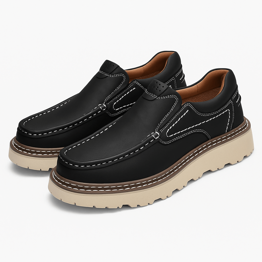 Luxeoutfit | Polished Leather Slip-On Loafers