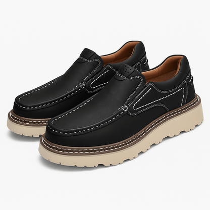 Luxeoutfit | Polished Leather Slip-On Loafers