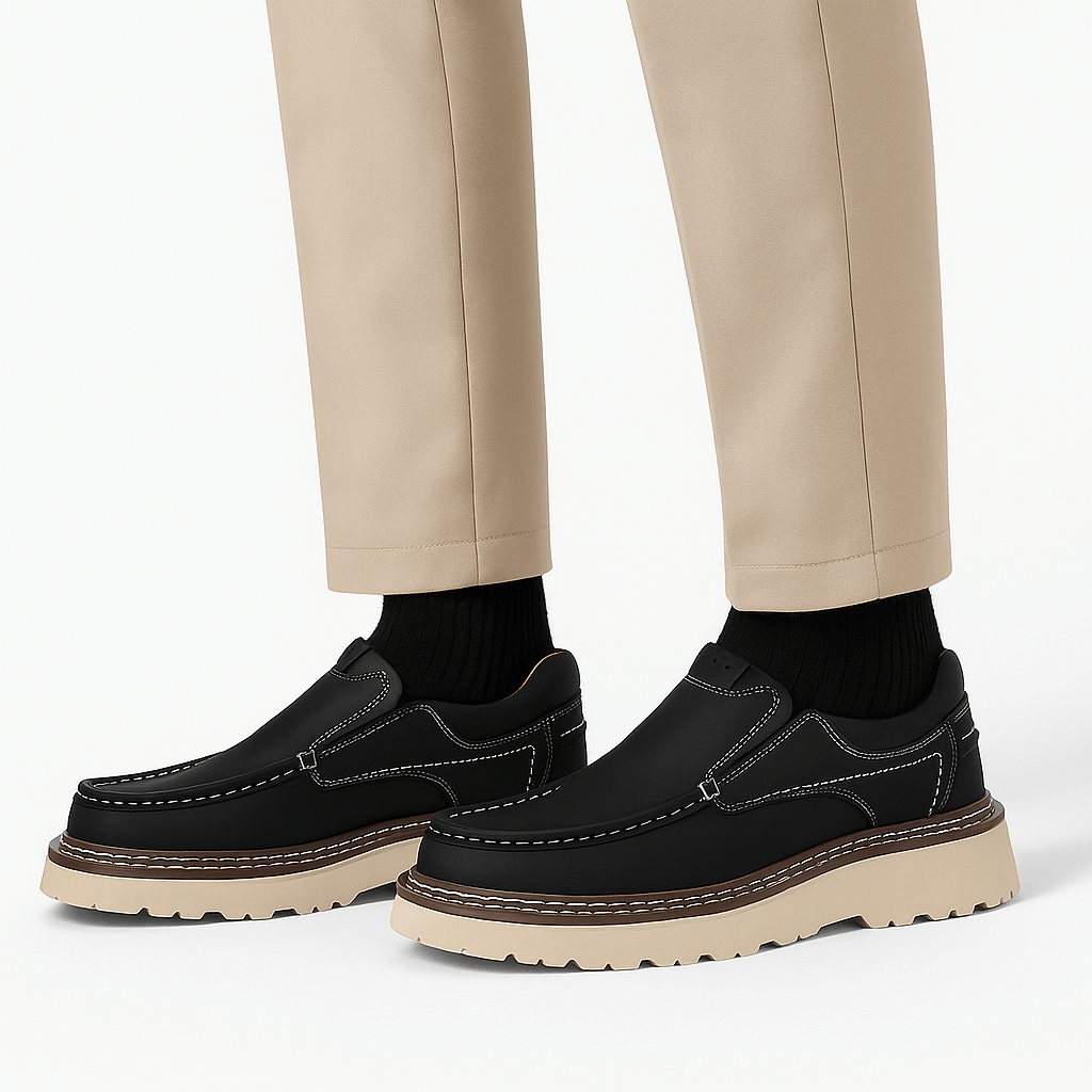 Luxeoutfit | Polished Leather Slip-On Loafers