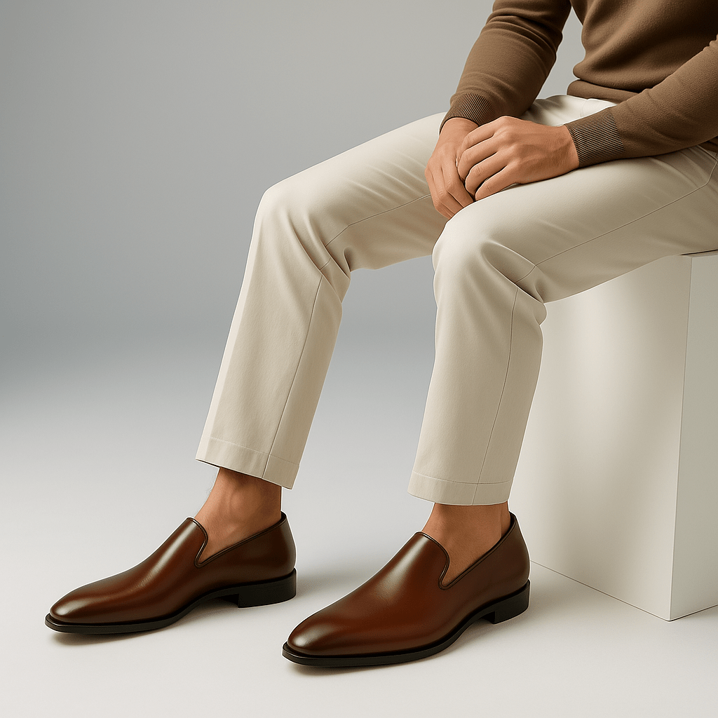 Luxeoutfit | Red Sole Leather Loafers