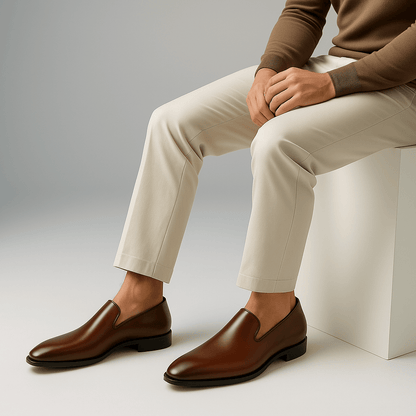 Luxeoutfit | Red Sole Leather Loafers