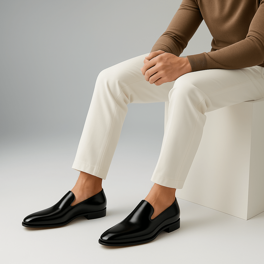 Luxeoutfit | Red Sole Leather Loafers