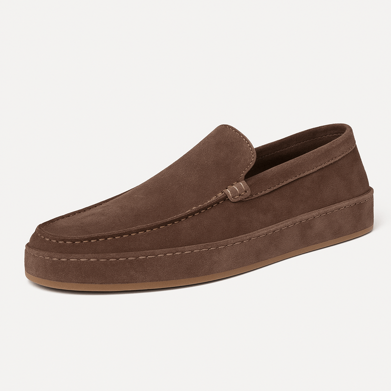 Luxeoutfit | Sculpted Full-Grain Leather Loafers